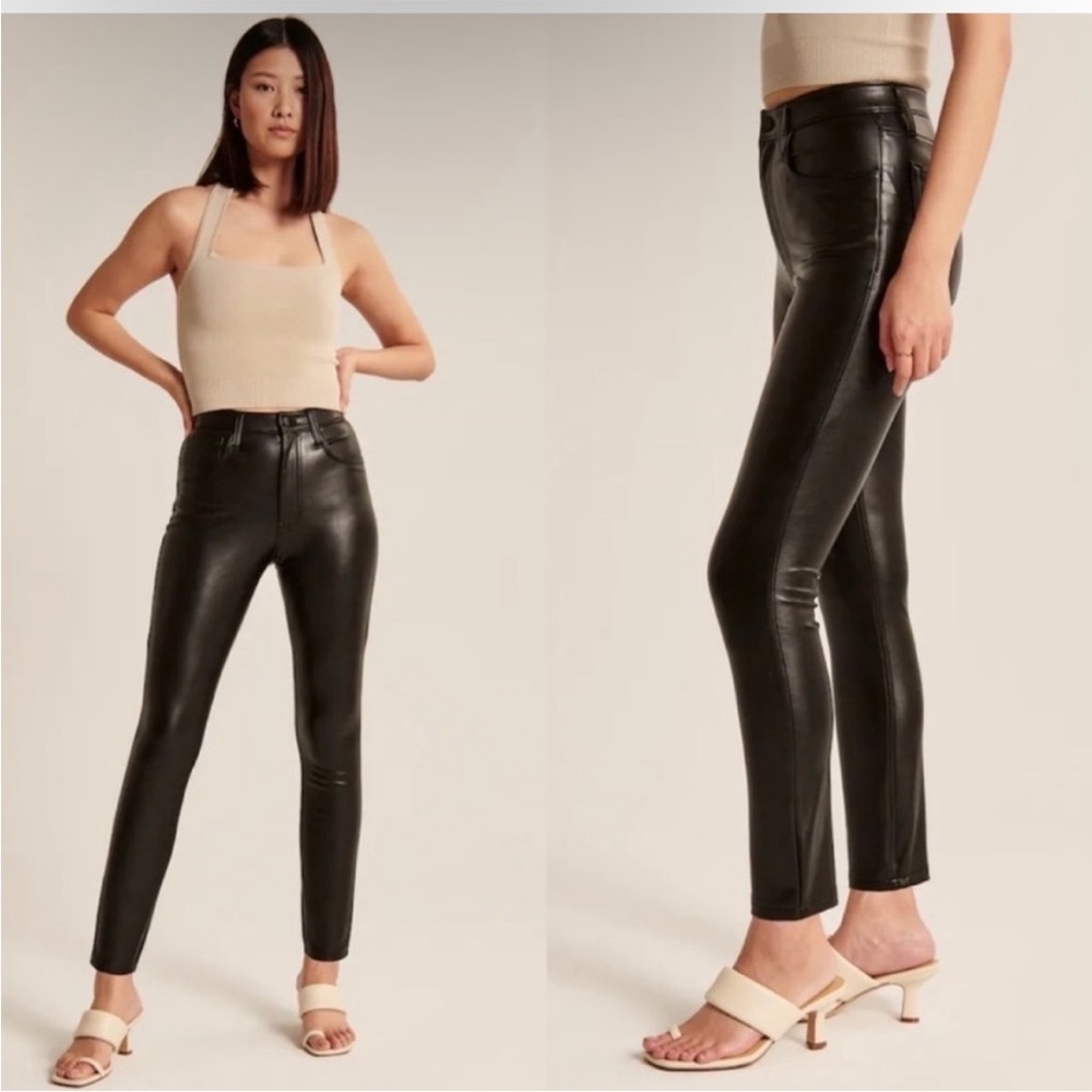 Abercrombie Vegan Leather Skinny Pant